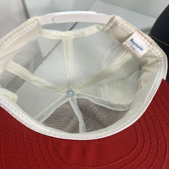 Vtg NW 1980 Trucker Hat L/XL Red Trucker Mesh Back Cap Embroidered Made USA READ - Picture 6 of 6